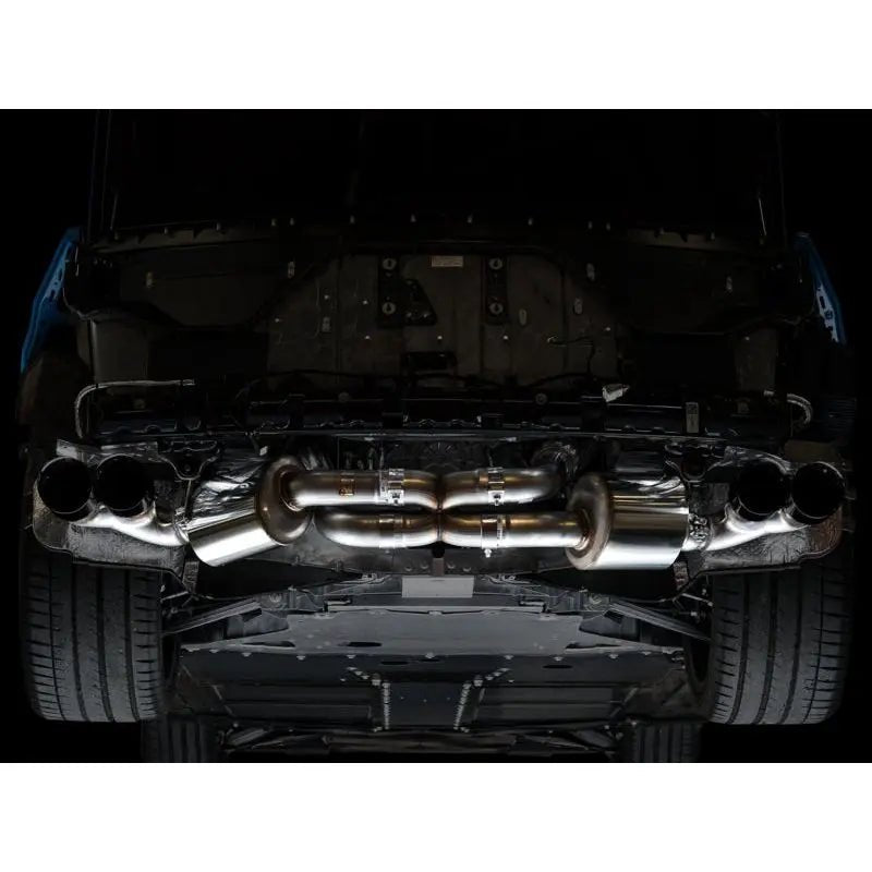 AWE Tuning 2020+ Chevrolet Corvette (C8) Touring Edition Exhaust - Quad Diamond Black Tips - Get it from Bo