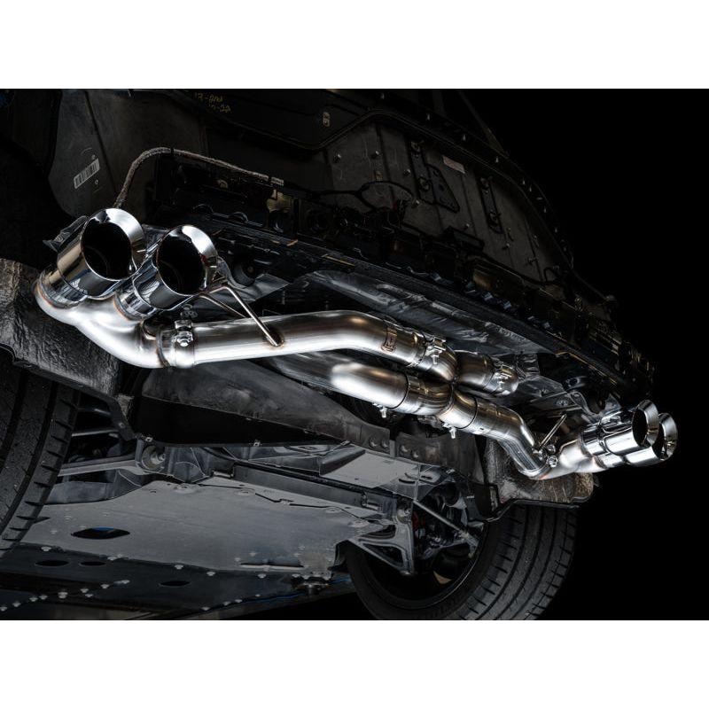 AWE Tuning 2020 Chevrolet Corvette (C8) Track Edition Exhaust - Quad Chrome Silver Tips NP Motorsports