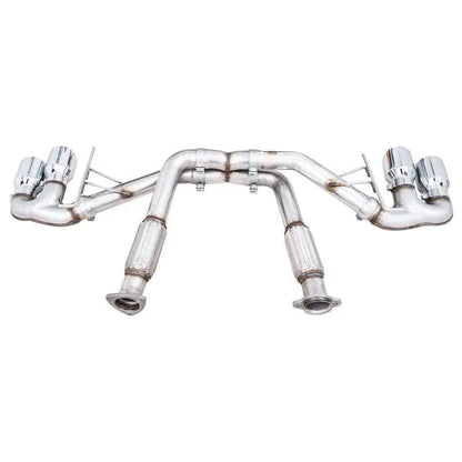 AWE Tuning 2020 Chevrolet Corvette (C8) Track Edition Exhaust - Quad Chrome Silver Tips NP Motorsports