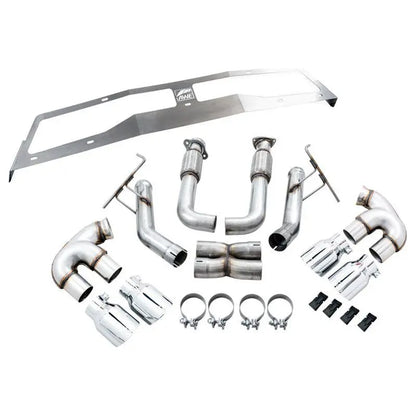 AWE Tuning 2020 Chevrolet Corvette (C8) Track Edition Exhaust - Quad Chrome Silver Tips NP Motorsports