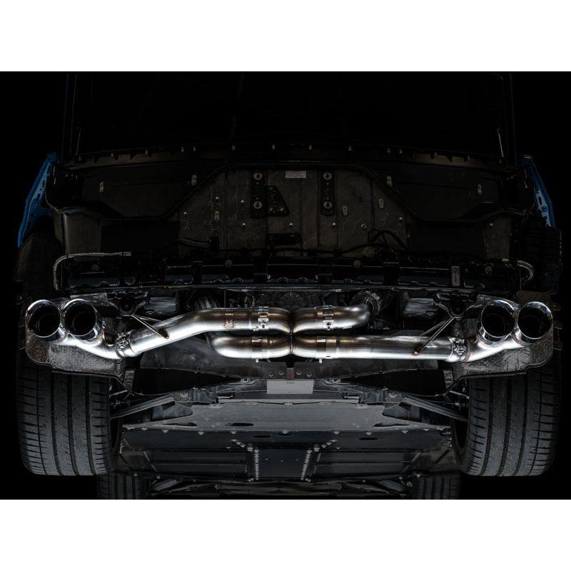 AWE Tuning 2020 Chevrolet Corvette (C8) Track Edition Exhaust - Quad Chrome Silver Tips NP Motorsports