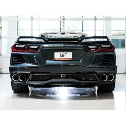 AWE Tuning 2020 Chevrolet Corvette (C8) Track Edition Exhaust - Quad Chrome Silver Tips NP Motorsports