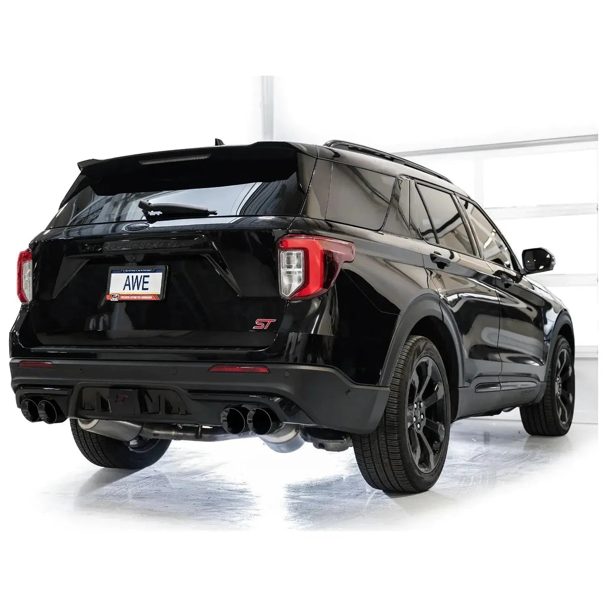 AWE Tuning 2020+ Ford Explorer ST Touring Edition Exhaust w/ Diamond Black Tips - Get it from Bo