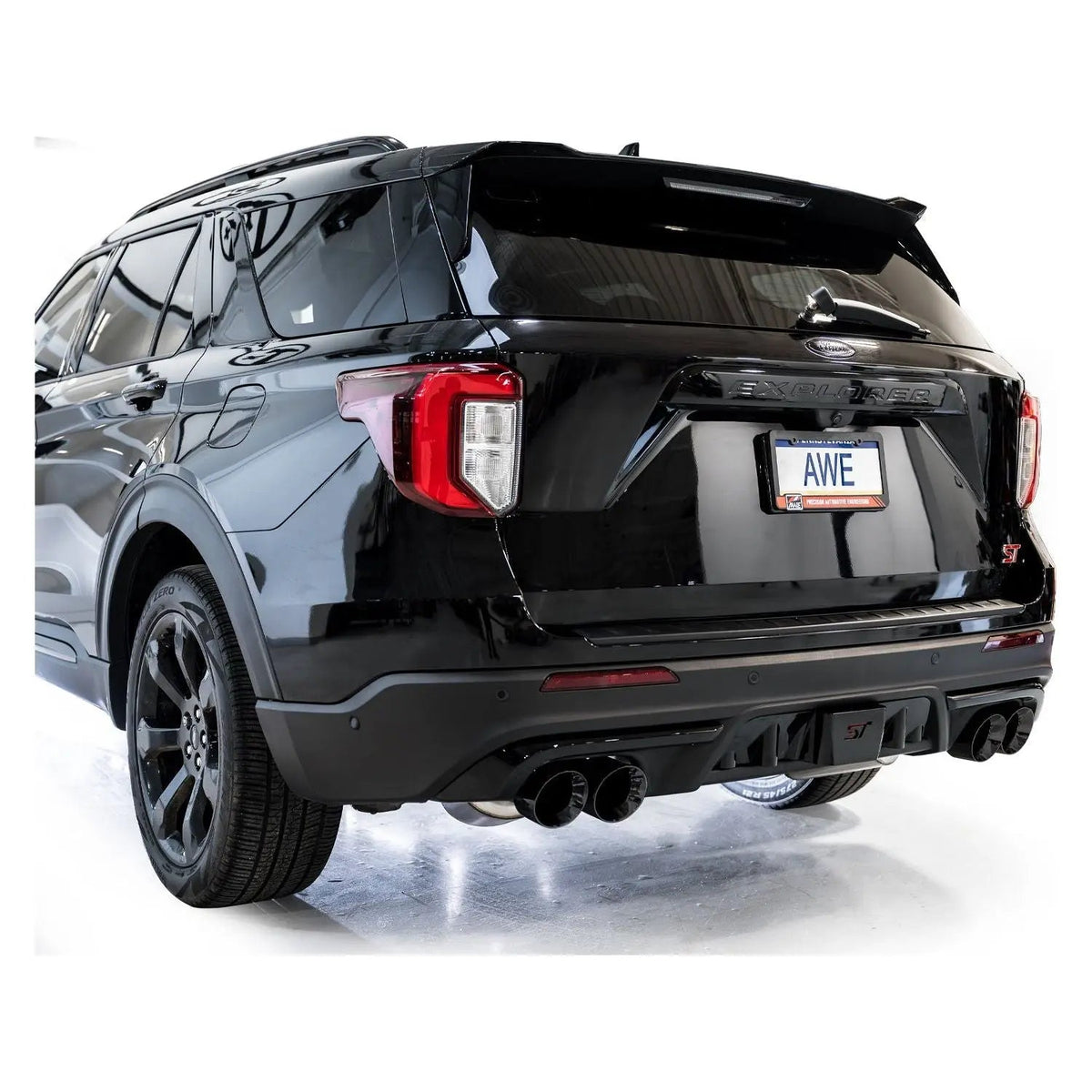 AWE Tuning 2020+ Ford Explorer ST Touring Edition Exhaust w/ Diamond Black Tips - Get it from Bo