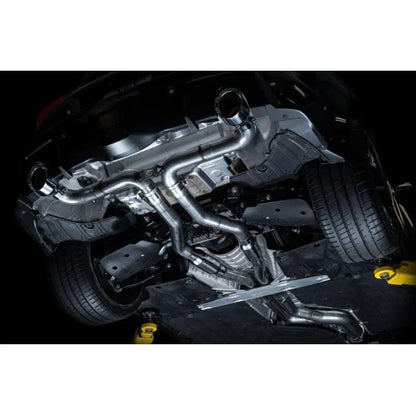 AWE Tuning 2020 Toyota Supra A90 Track Edition Exhaust - 5in Chrome Silver Tips NP Motorsports