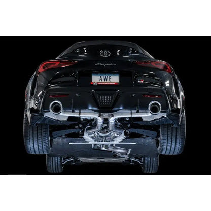 AWE Tuning 2020 Toyota Supra A90 Track Edition Exhaust - 5in Chrome Silver Tips NP Motorsports