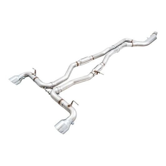AWE Tuning 2020 Toyota Supra A90 Track Edition Exhaust - 5in Chrome Silver Tips NP Motorsports