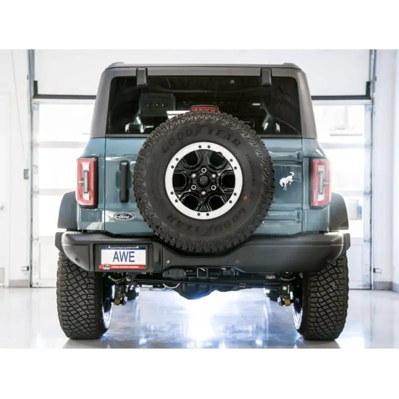 AWE Tuning 2021+ Ford Bronco 0FG Exhaust (No Tips) w/ Bash Guard - Get it from Bo