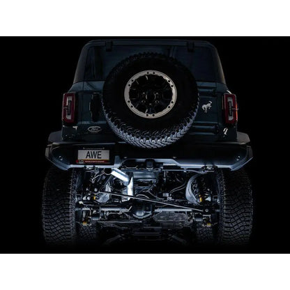 AWE Tuning 2021+ Ford Bronco 0FG Exhaust (No Tips) w/ Bash Guard NP Motorsports