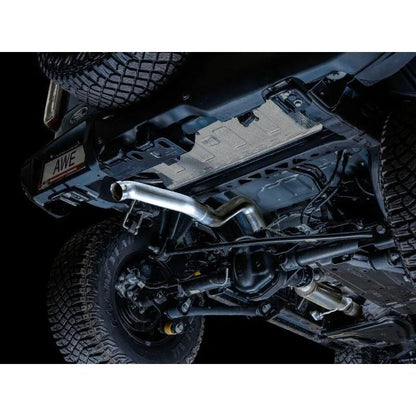 AWE Tuning 2021+ Ford Bronco 0FG Exhaust (No Tips) w/ Bash Guard - Get it from Bo