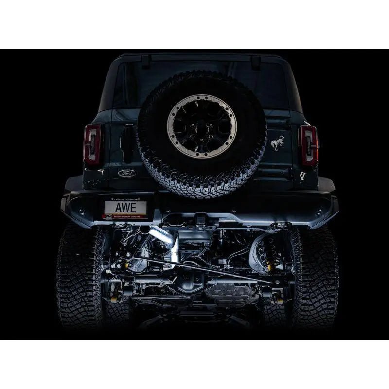 AWE Tuning 2021+ Ford Bronco 0FG Exhaust (No Tips) w/ Bash Guard - Get it from Bo