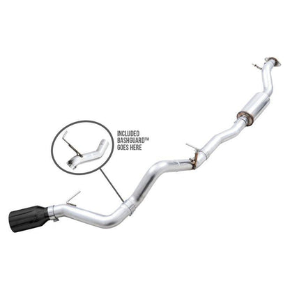 AWE Tuning 2021+ Ford Bronco 0FG Single Rear Exit Exhaust w/Diamond Black Tip & Bash Guard - Get it from Bo