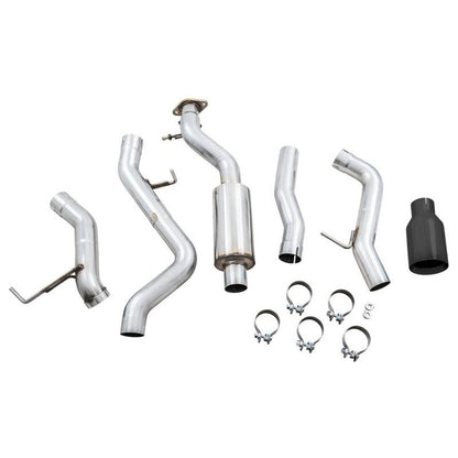 AWE Tuning 2021+ Ford Bronco 0FG Single Rear Exit Exhaust w/Diamond Black Tip & Bash Guard - Get it from Bo
