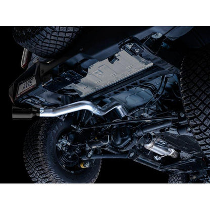 AWE Tuning 2021+ Ford Bronco 0FG Single Rear Exit Exhaust w/Diamond Black Tip & Bash Guard - Get it from Bo