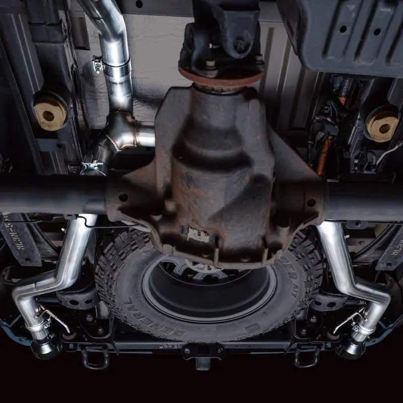 AWE Tuning 2021+ Ford F-150 Tremor (w/ Bumper Cutouts) 0FG Non-Resonated Catback -Diamond Black Tips - Get it from Bo
