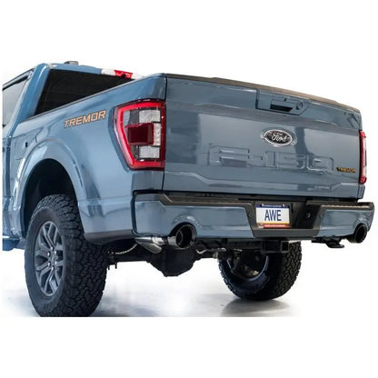 AWE Tuning 2021+ Ford F-150 Tremor (w/ Bumper Cutouts) 0FG Non-Resonated Catback -Diamond Black Tips NP Motorsports