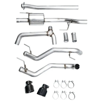 AWE Tuning 2021+ Ford F-150 Tremor (w/ Bumper Cutouts) 0FG Non-Resonated Catback -Diamond Black Tips - Get it from Bo