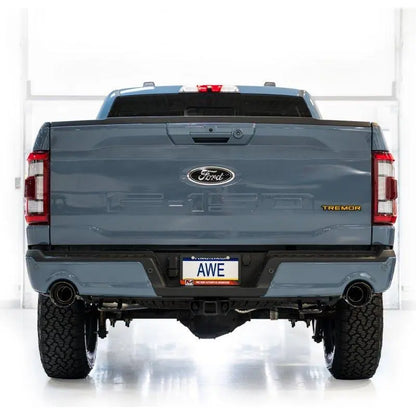 AWE Tuning 2021+ Ford F-150 Tremor (w/ Bumper Cutouts) 0FG Non-Resonated Catback -Diamond Black Tips NP Motorsports