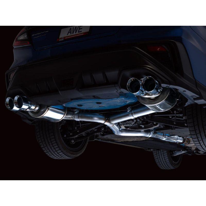 AWE Tuning 2022+ VB Subaru WRX Touring Edition Exhaust - Chrome Silver Tips NP Motorsports