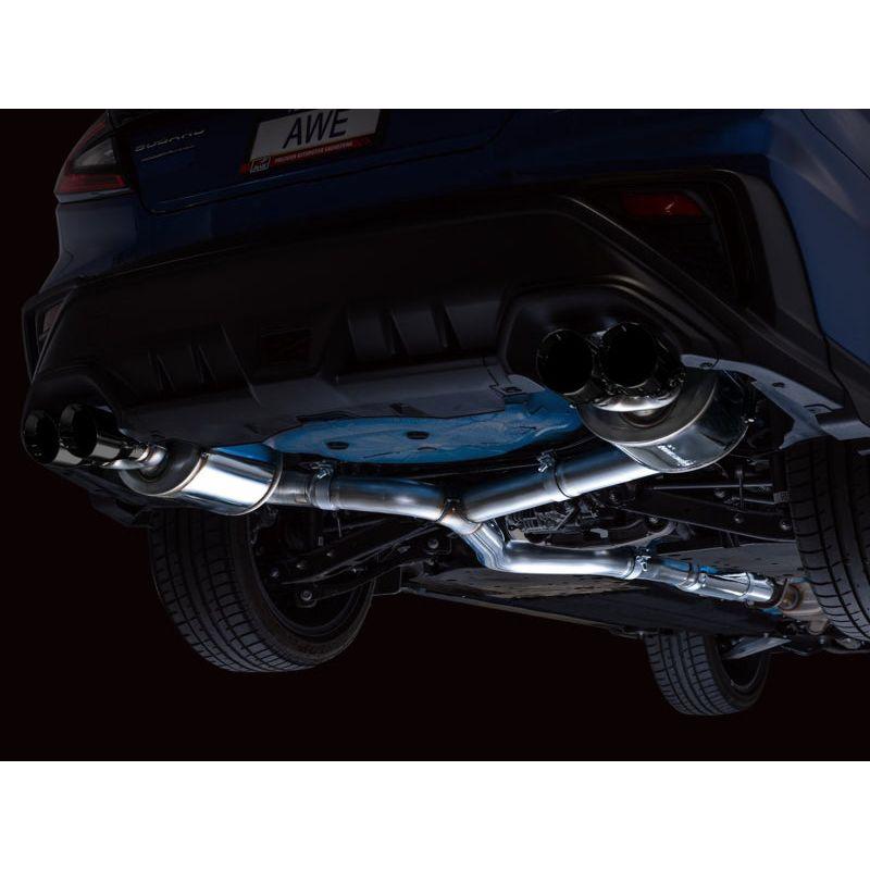 AWE Tuning 2022+ VB Subaru WRX Touring Edition Exhaust - Diamond Black Tips NP Motorsports