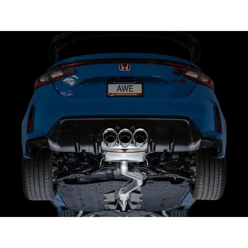 AWE Tuning 2023 Honda Civic Type R FL5 Touring Edition Exhaust w/ Triple Chrome Silver Tips - Get it from Bo
