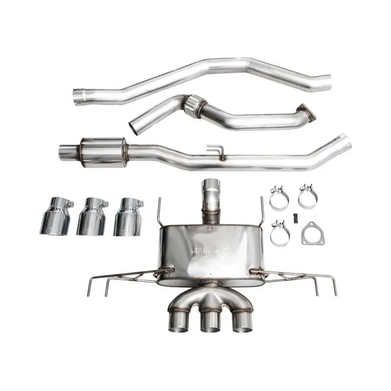 AWE Tuning 2023 Honda Civic Type R FL5 Touring Edition Exhaust w/ Triple Chrome Silver Tips - Get it from Bo