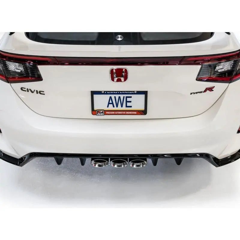 AWE Tuning 2023 Honda Civic Type R FL5 Touring Edition Exhaust w/ Triple Chrome Silver Tips - Get it from Bo