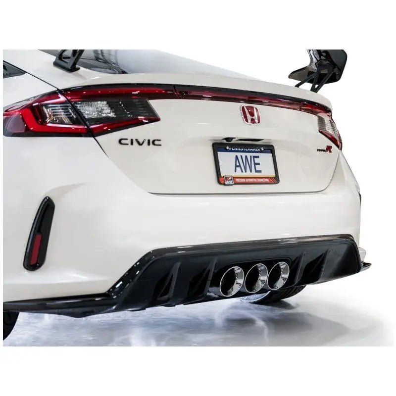 AWE Tuning 2023 Honda Civic Type R FL5 Touring Edition Exhaust w/ Triple Chrome Silver Tips - Get it from Bo