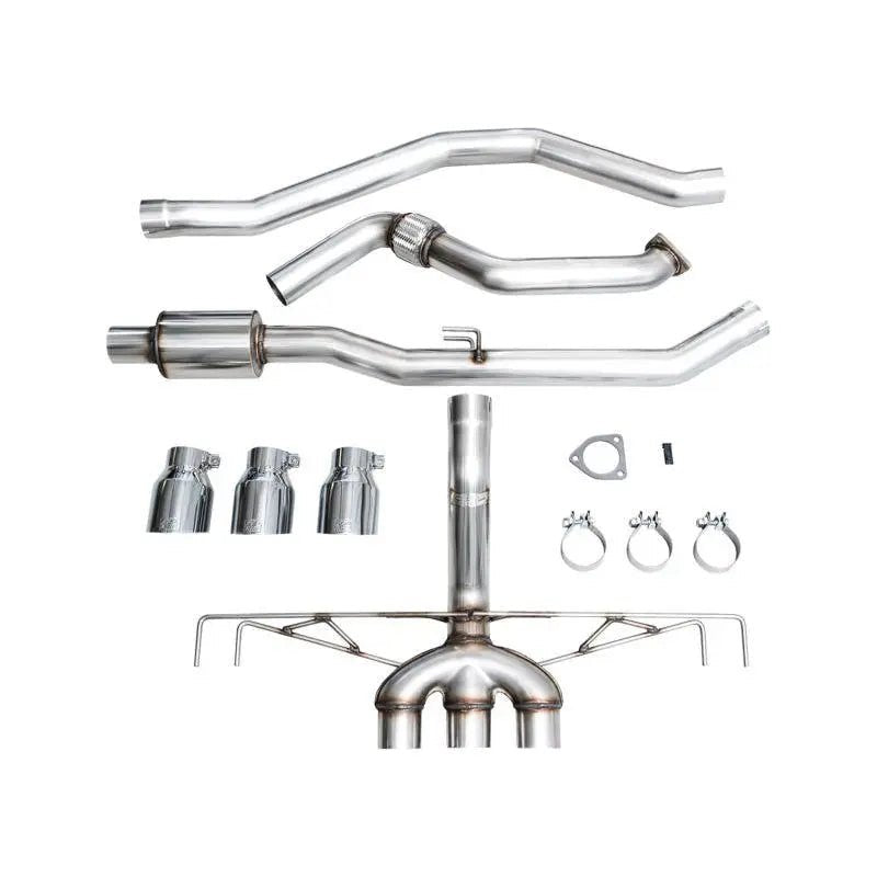 AWE Tuning 2023+ Honda Civic Type R FL5 Track Edition Exhaust w/ Triple Chrome Silver Tips - Get it from Bo