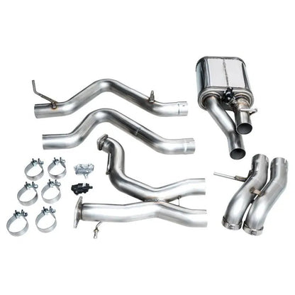 AWE Tuning 22-24 Ford Bronco Raptor 4WD Dual BashGuards Cat-Back SwitchPath Exhaust (No Tips) - Get it from Bo