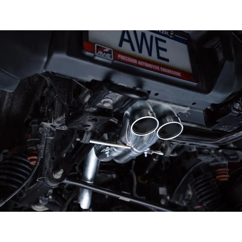 AWE Tuning 22-24 Ford Bronco Raptor 4WD Dual BashGuards Cat-Back SwitchPath Exhaust (No Tips) - Get it from Bo