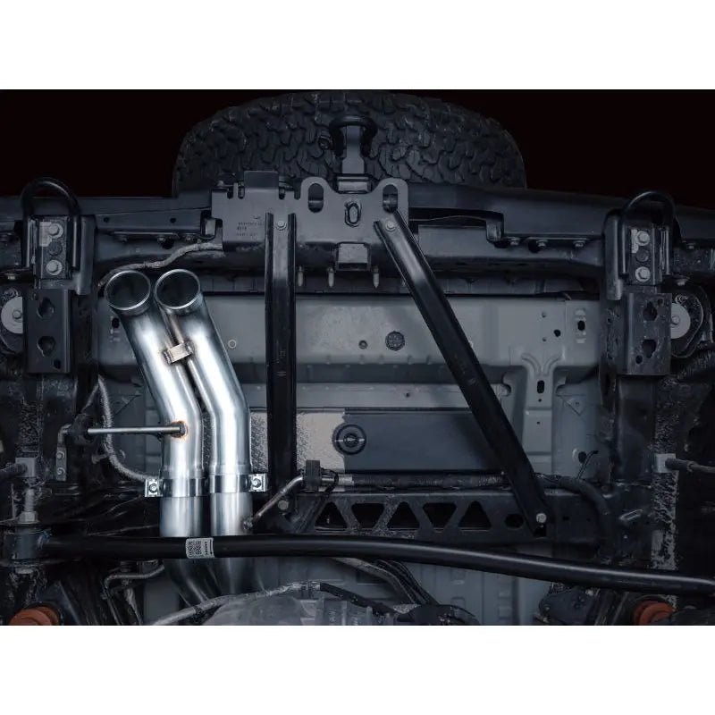 AWE Tuning 22-24 Ford Bronco Raptor 4WD Dual BashGuards Cat-Back SwitchPath Exhaust (No Tips) - Get it from Bo