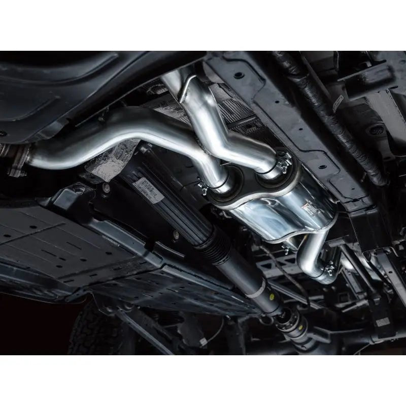 AWE Tuning 22-24 Ford Bronco Raptor 4WD Dual BashGuards Cat-Back SwitchPath Exhaust (No Tips) - Get it from Bo