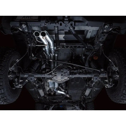 AWE Tuning 22-24 Ford Bronco Raptor 4WD Dual BashGuards Cat-Back SwitchPath Exhaust (No Tips) - Get it from Bo