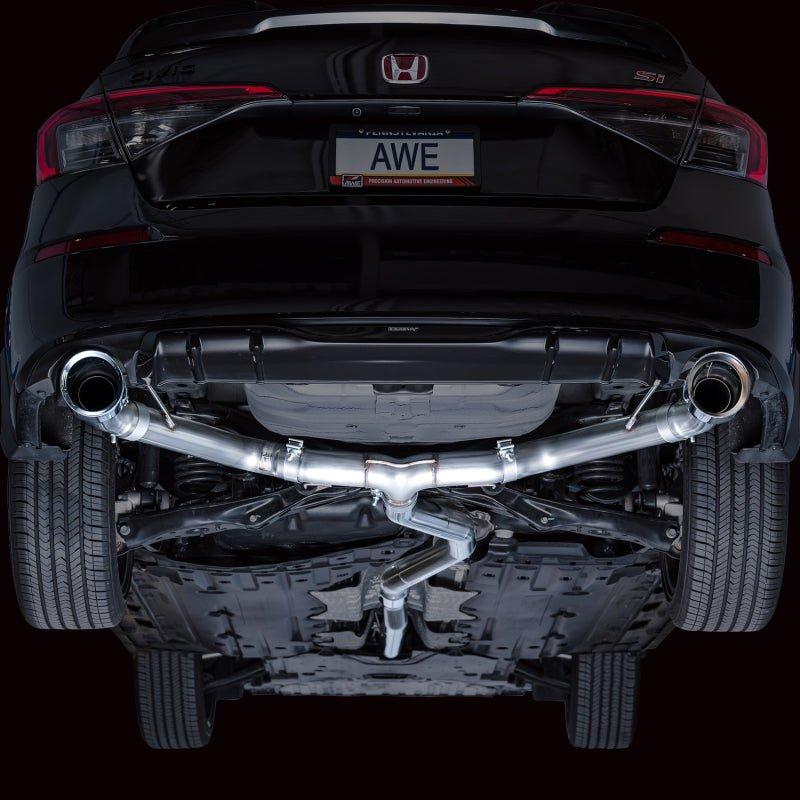 AWE Tuning 22+ Honda Civic Si/Acura Integra Track Edition Catback Exhaust - Dual Chrome Silver Tips NP Motorsports