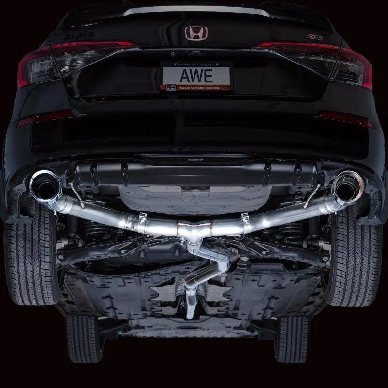 AWE Tuning 22+ Honda Civic Si/Acura Integra Track Edition Catback Exhaust - Dual Chrome Silver Tips - Get it from Bo