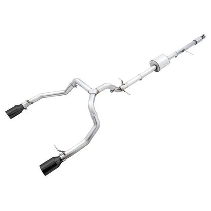 AWE Tuning 4th Gen GM 1500 5.3L 0FG Catback Dual Side Exit (Flat Bumper) - Diamond Tips NP Motorsports