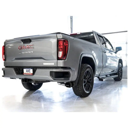 AWE Tuning 4th Gen GM 1500 5.3L 0FG Catback Dual Side Exit (Flat Bumper) - Diamond Tips NP Motorsports