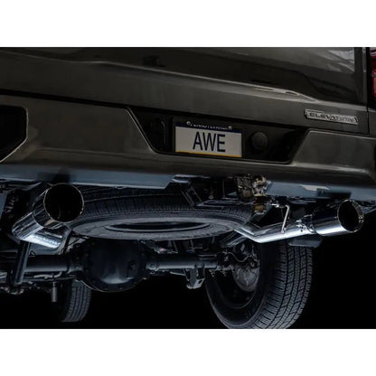 AWE Tuning 4th Gen GM 1500 5.3L 0FG Catback Split Rear Exit (Flat Bumper) - Dual Diamond Tips - Get it from Bo