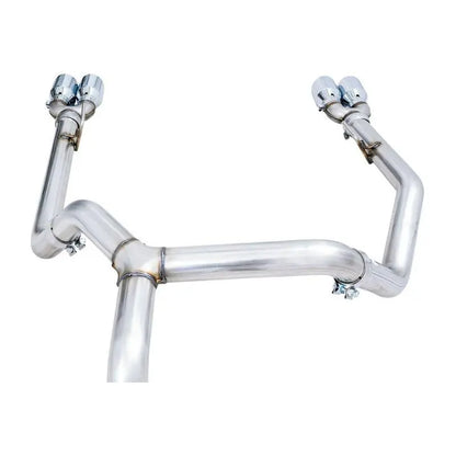 AWE Tuning 4th Gen GM 1500 5.3L 0FG Catback Split Rear Exit (w/ Bumper Cutouts) - Quad Chrome Tips NP Motorsports