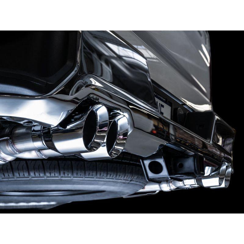 AWE Tuning 4th Gen GM 1500 5.3L 0FG Catback Split Rear Exit (w/ Bumper Cutouts) - Quad Chrome Tips NP Motorsports