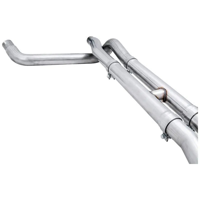 AWE Tuning 4th Gen GM 1500 6.2L 0FG Catback Split Rear Exit (w/ Bumper Cutouts) - Quad Chrome Tips - Get it from Bo