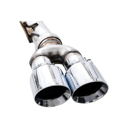 AWE Tuning 4th Gen GM 1500 6.2L 0FG Catback Split Rear Exit (w/ Bumper Cutouts) - Quad Chrome Tips NP Motorsports