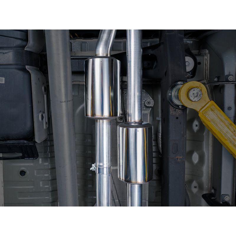 AWE Tuning 4th Gen GM 1500 6.2L 0FG Catback Split Rear Exit (w/ Bumper Cutouts) - Quad Chrome Tips NP Motorsports