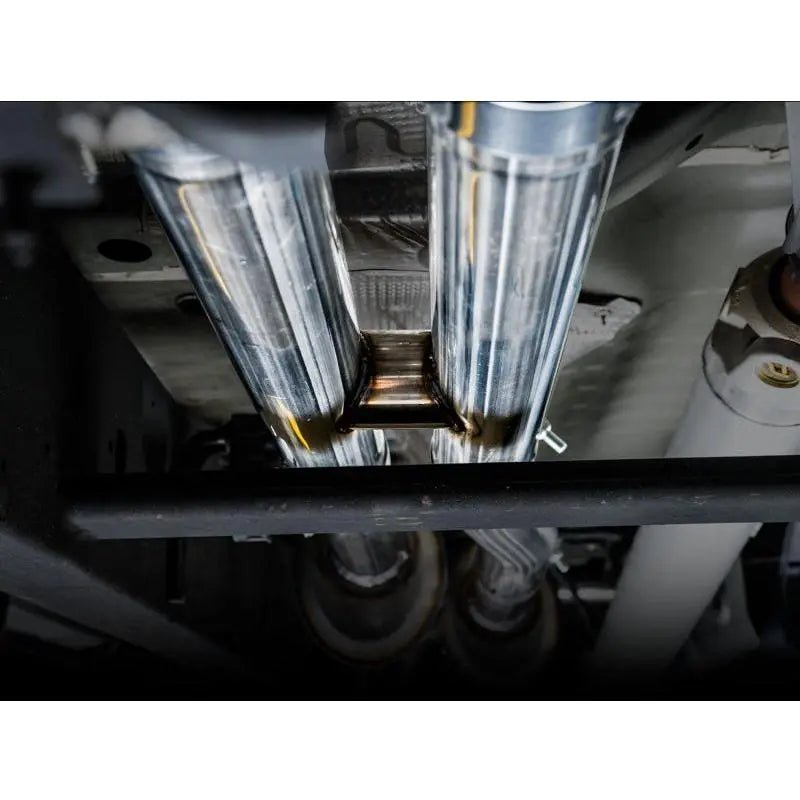 AWE Tuning 4th Gen GM 1500 6.2L 0FG Catback Split Rear Exit (w/ Bumper Cutouts) - Quad Chrome Tips - Get it from Bo
