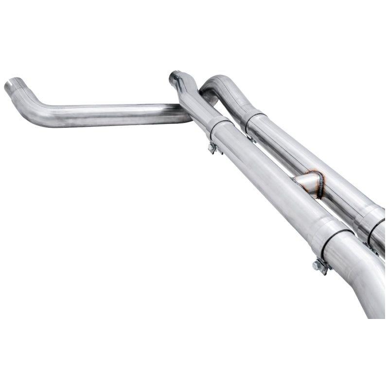 AWE Tuning 4th Gen GM 1500 6.2L 0FG Catback Split Rear Exit (w/ Bumper Cutouts) - Quad Chrome Tips NP Motorsports