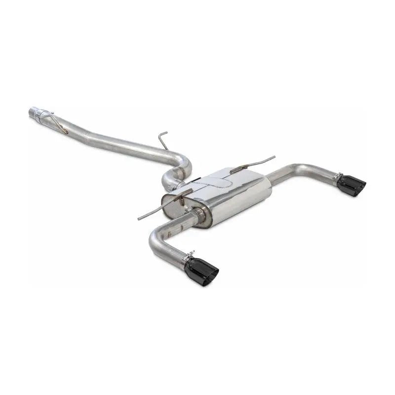 AWE Tuning Audi 8V A3 Touring Edition Exhaust - Dual Outlet Diamond Black 90 mm Tips - Get it from Bo