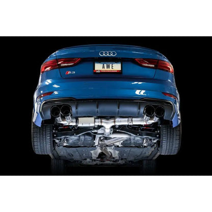 AWE Tuning Audi 8V S3 SwitchPath Exhaust w/Diamond Black Tips 102mm NP Motorsports