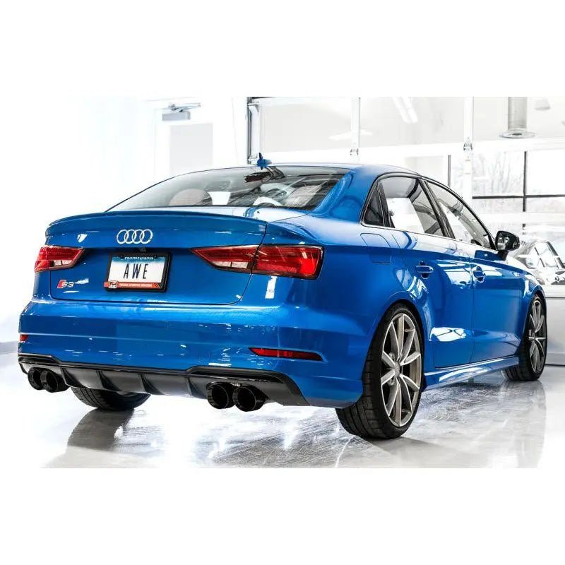 AWE Tuning Audi 8V S3 SwitchPath Exhaust w/Diamond Black Tips 102mm - Get it from Bo