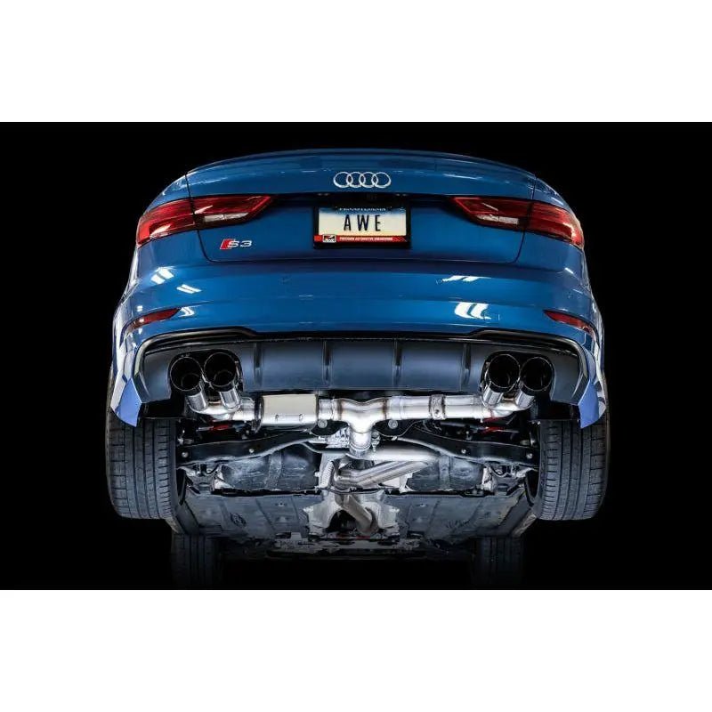 AWE Tuning Audi 8V S3 SwitchPath Exhaust w/Diamond Black Tips 102mm - Get it from Bo